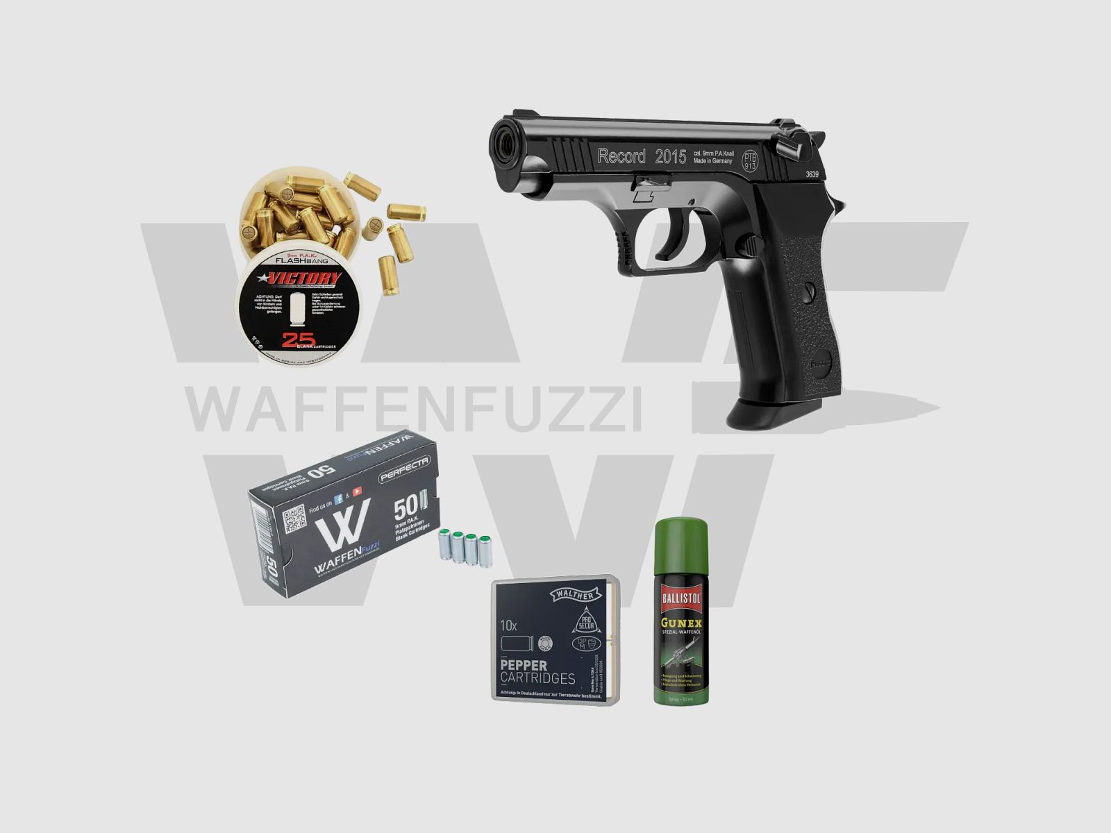 Record 2015 Defense Schreckschusspistolen Set "S" Kaliber 9mm PAK