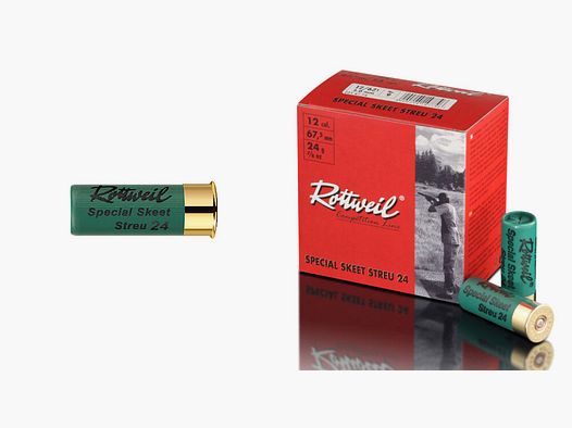 Rottweil 25 Schuss Special Skeet Streu 24 No.6 / 2mm / 24g