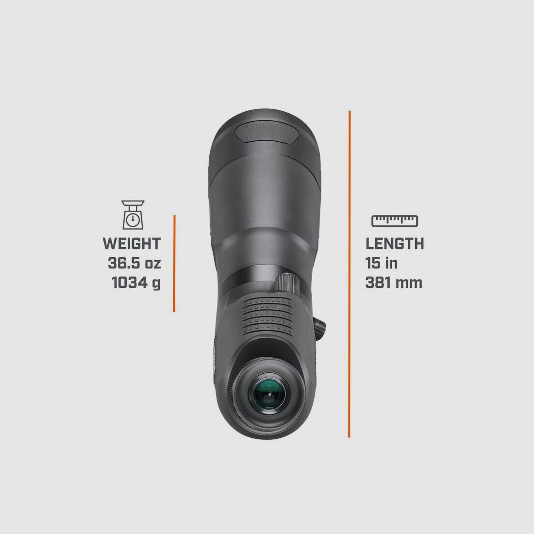 Bushnell Spotting Scope Trophy Xtreme 20-60x65mm with angled view, black, Porro prisms, with case and tripod