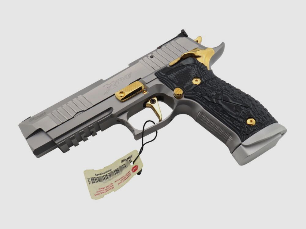 Sig Sauer	 P226 X-Five Supermatch Stainless & Gold eine der letzten aus deutscher Fertigung