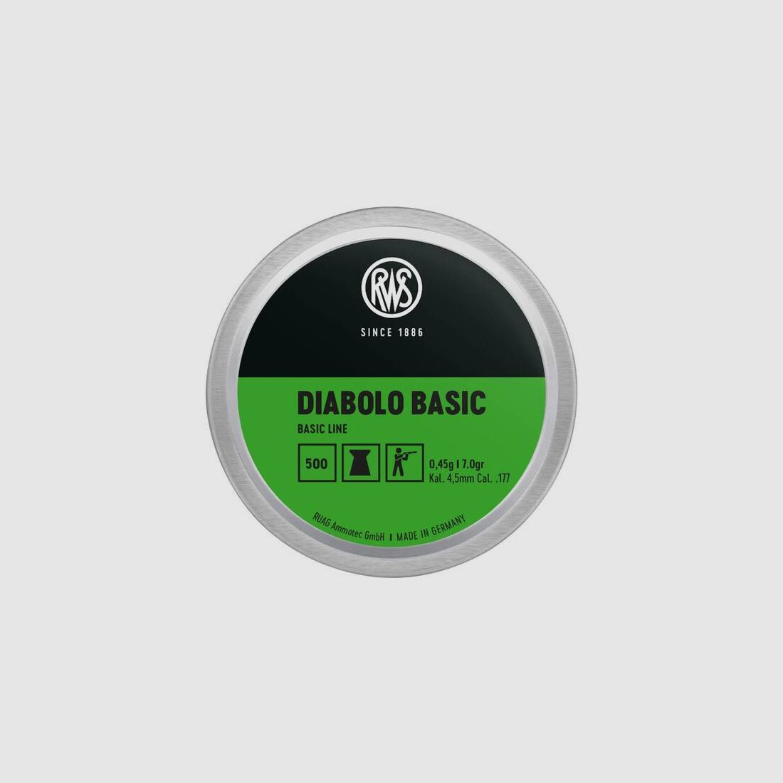 RWS Diabolo Basic 4,5mm – 0,45g/7gr – 500er