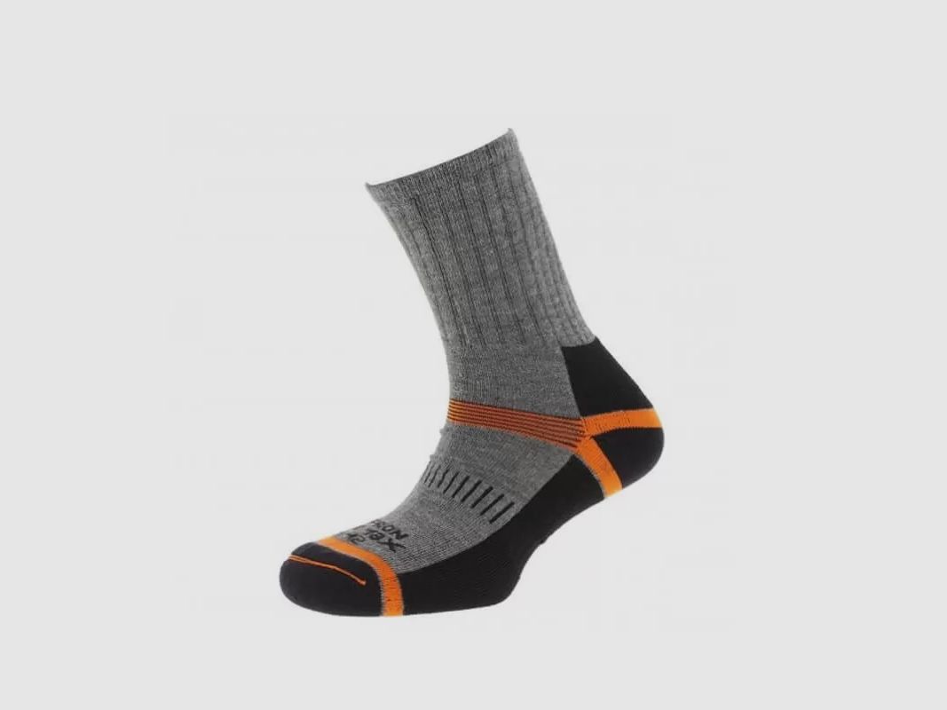 CHIRUCA COOLMAX CUPRON SOCKE GRAU ORANGE