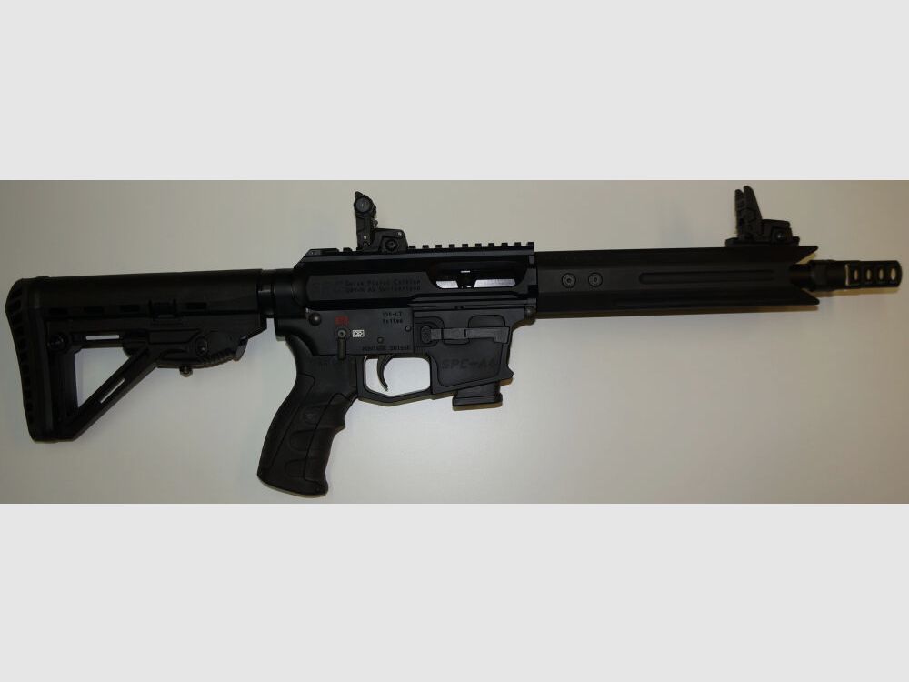 Schwaben Arms GmbH/GWMH Selbstladebüchse GWMH SPC-SPORTER A4 10" (SWISS PISTOL CARBINE) BLACK Kal.9x19 AR15 Glock Magazin