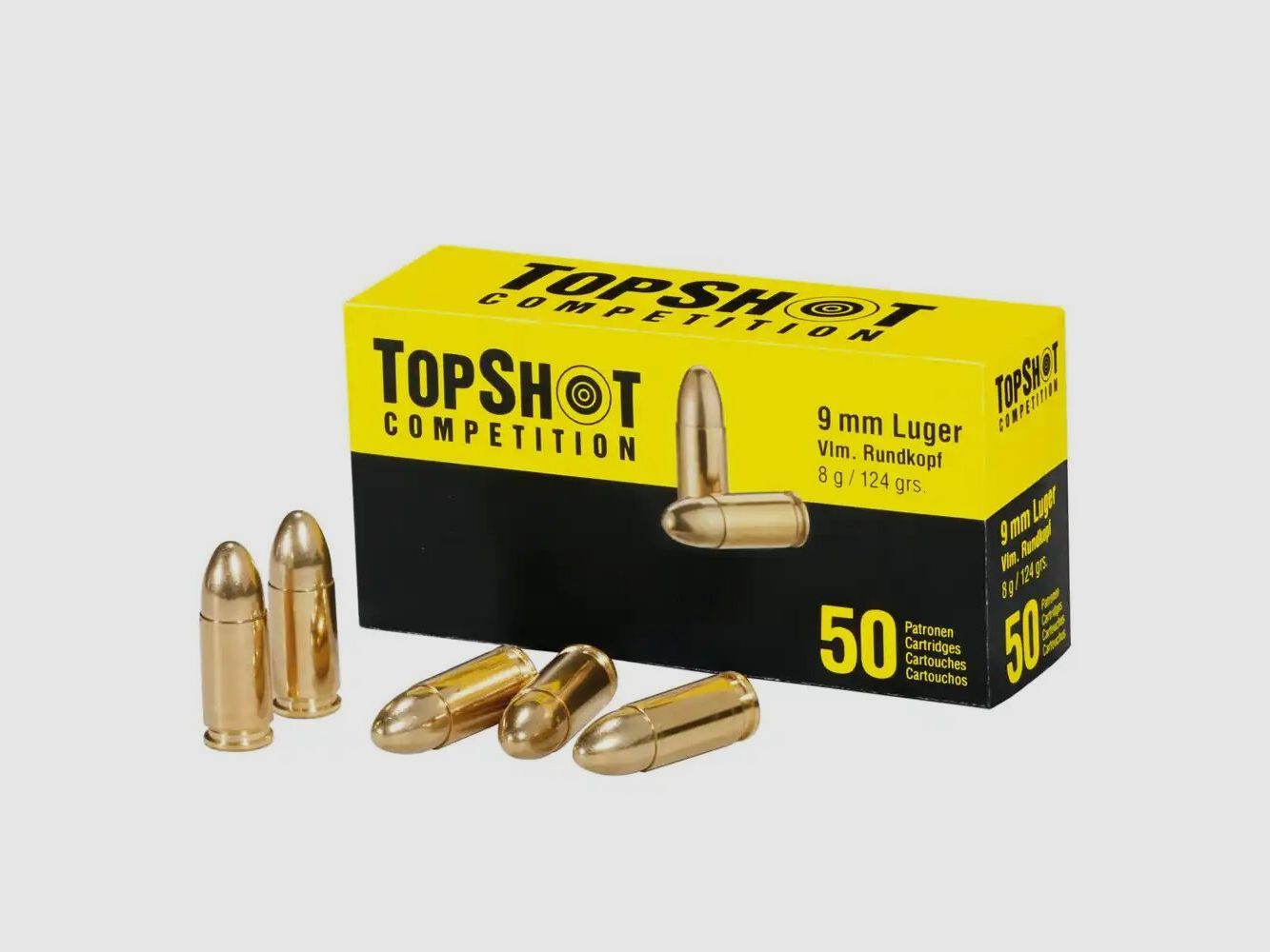 TopShot FMJ 124grs - 50pcs