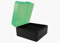 MTM Patronenbox RS-100-16T grün/schwarz mit Klappdeckel f. 100 Patronen .223 u.w.