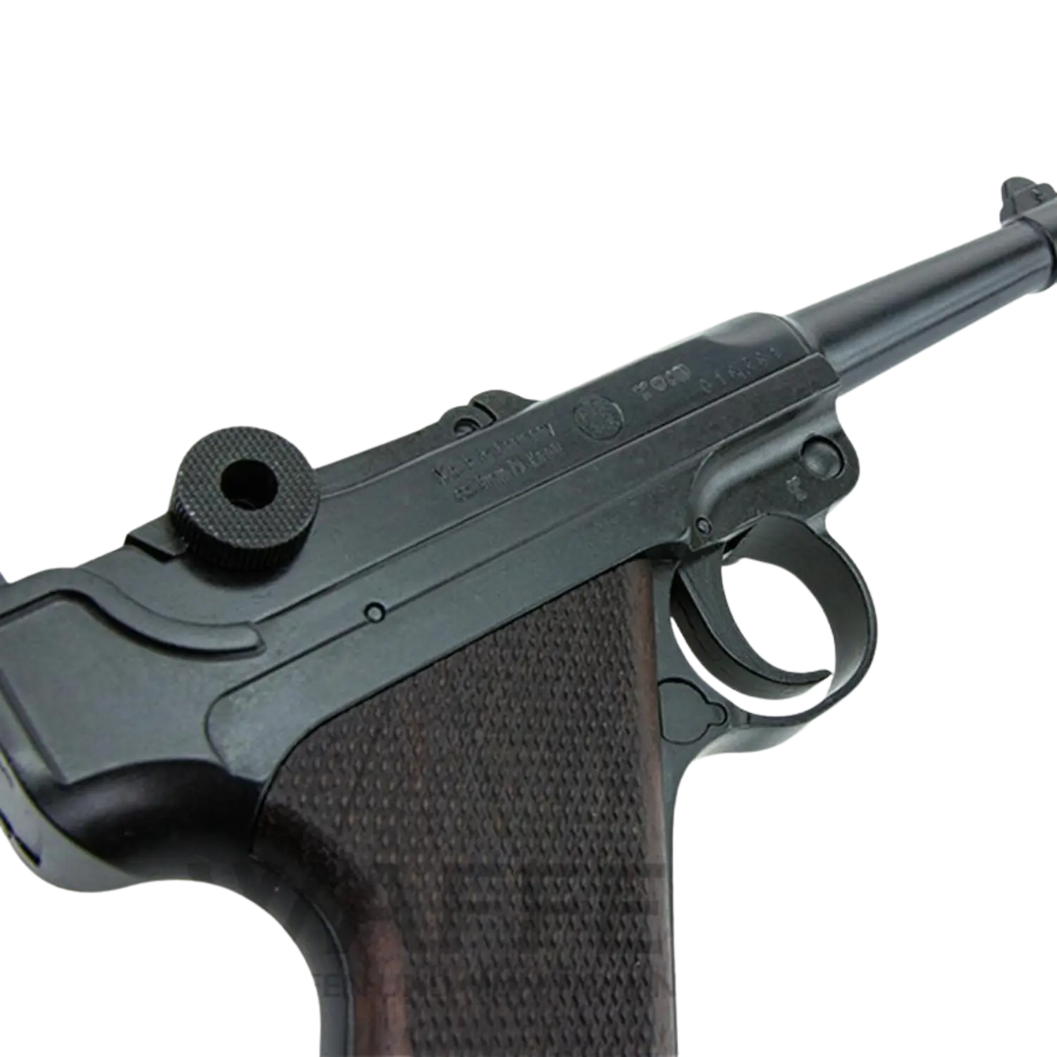 ME P08 Schreckschusswaffe 9mm brüniert mit Holzgriff, Bild 5 von 6