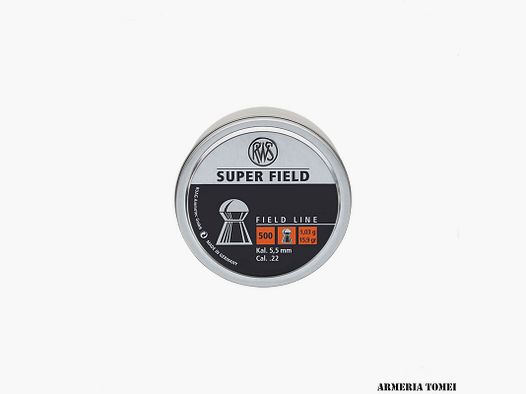 RWS – SUPER FIELD – FIELD LINE CAL 5,5 MM / .22 – 1,03 G / 15.9 GR CONF. 500 PZ.