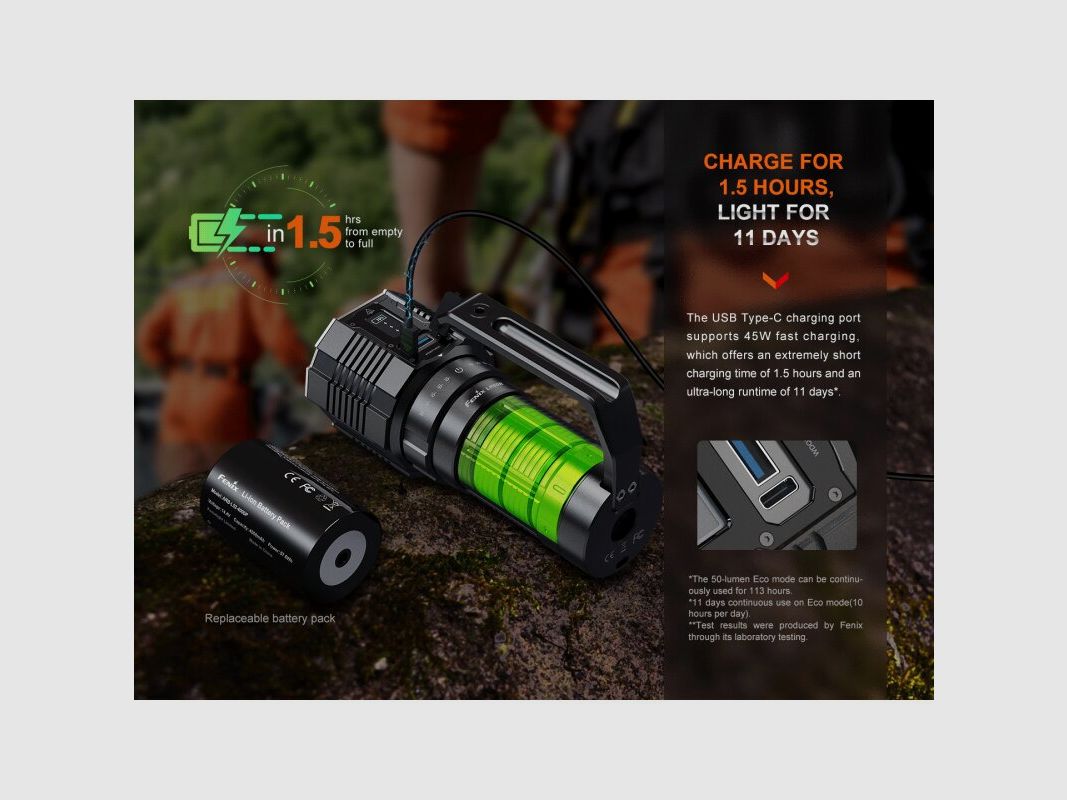 Fenix LR60R LED zoeklamp / zaklamp