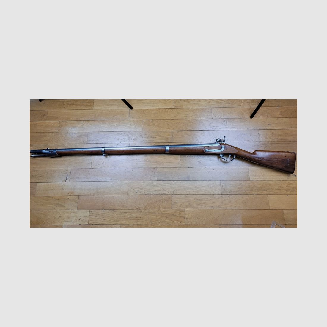 Schöner Voltigeur-Gewehr 1822 Tbis – Königliche Manufaktur Saint-Etienne 1830 – Umgebaut T in Tulle dann Bis in Tulle ebenfalls – Perfekt homogen – Bajonett – Hervorragender Zustand!, Bild 16 von 32
