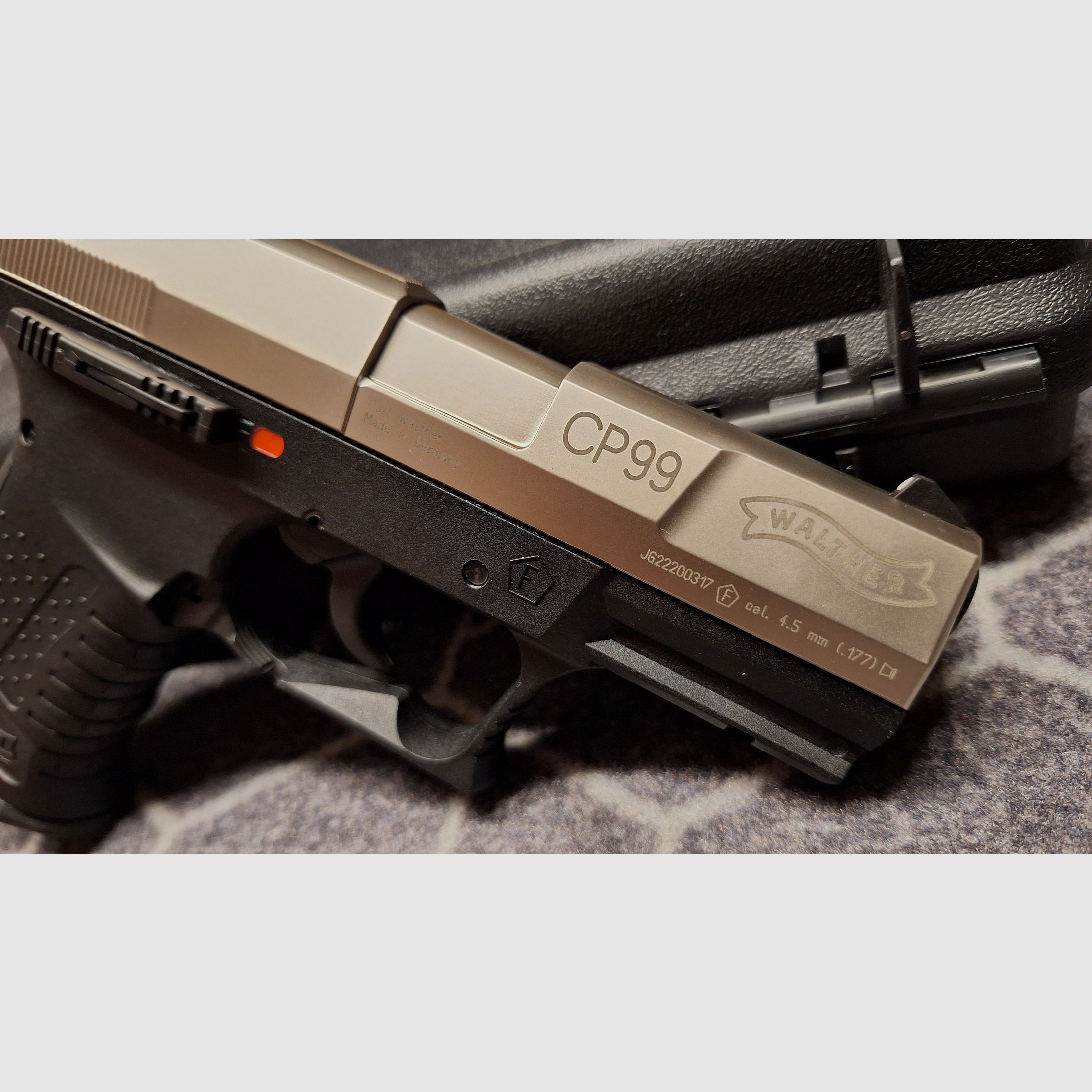 Walther CP99 Nickel 4,5 mm Diabolo pistola CO2 NUOVA!