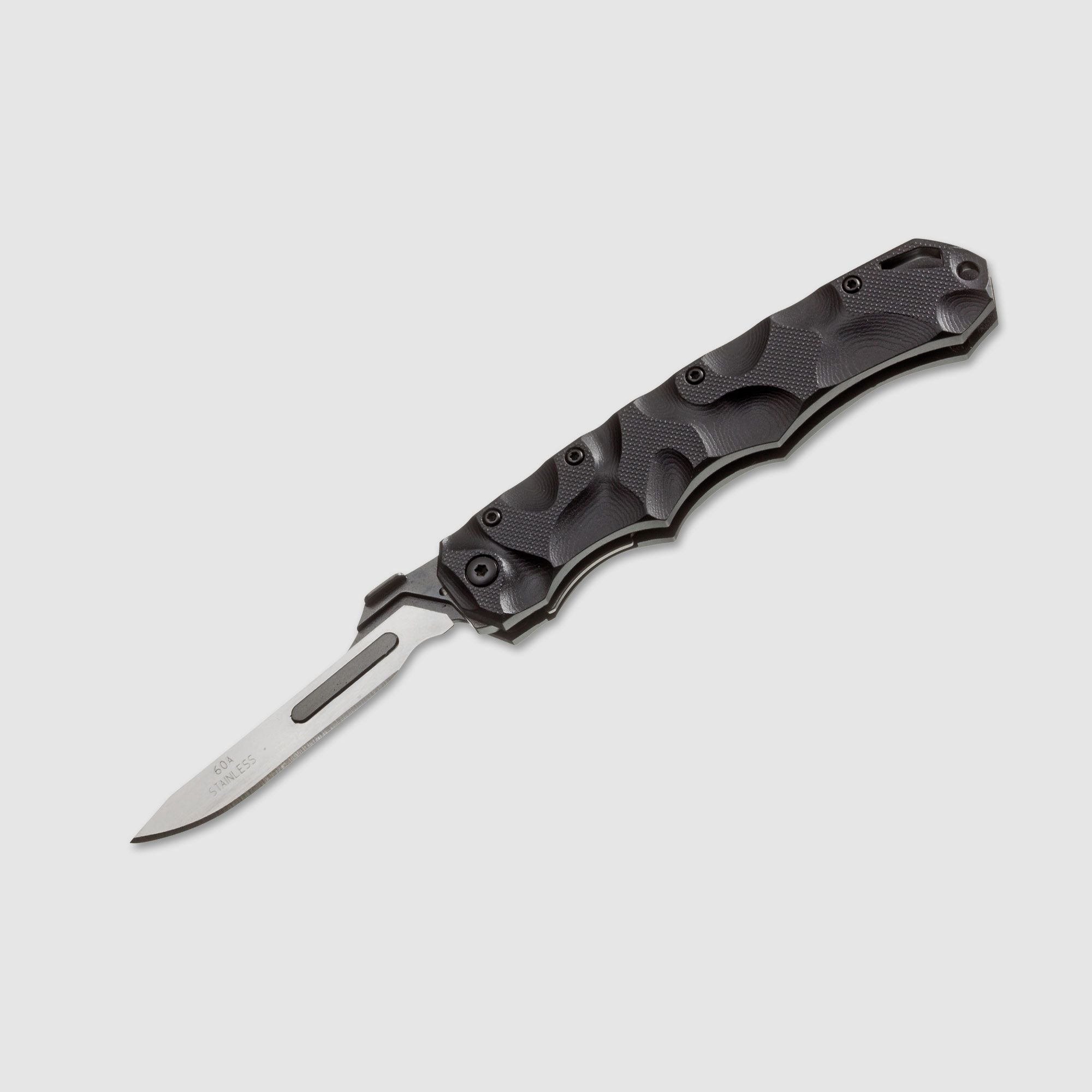 Taschenmesser Piranta 60A Stag Black Skalpell Wechselklinge