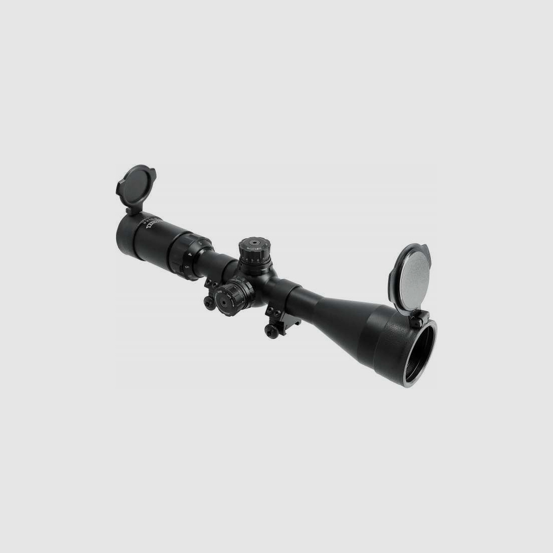 Walther ZF 3-9x44 Sniper inclusief flip-up caps en montage ringen Ø25,4 mm
