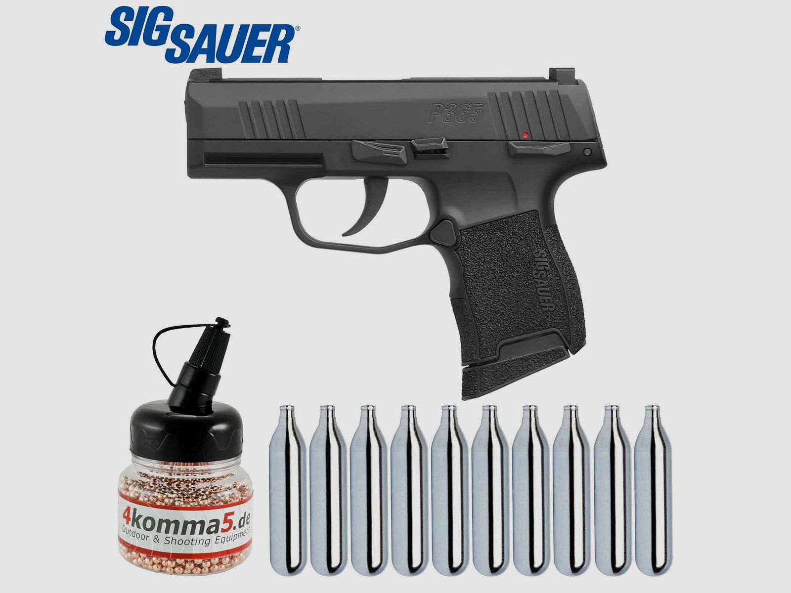 SET SIG SAUER P365 4,5 mm BB Blowback Co2-Pistole (P18)