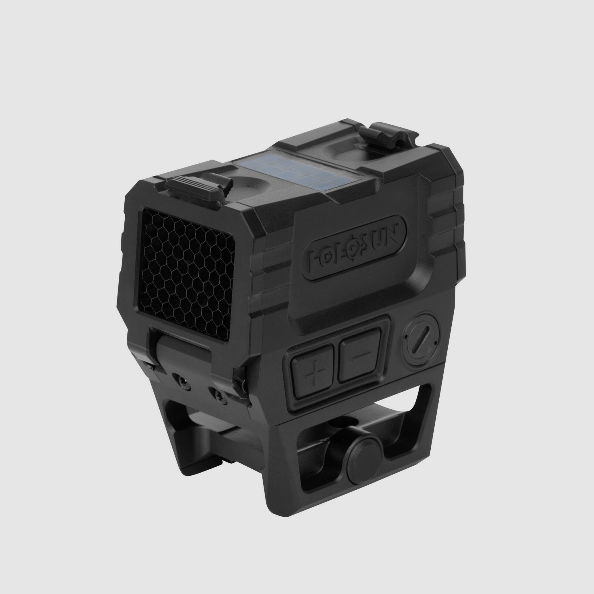 Holosun – Celownik refleksyjny model AEMS-PRO-X2-RD z czerwoną wymienną siatką: 2MOA punkt & 65MOA okrągły punkt, zdjęcie 2 z 7