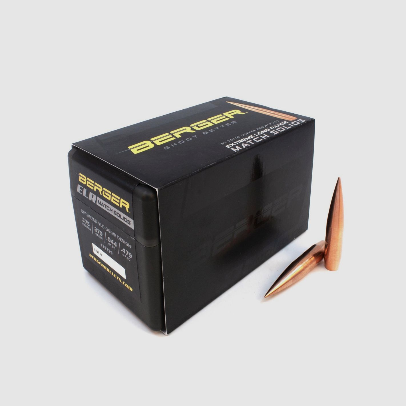 BERGER BULLE 375 (.375) 379gr ELR MATCH SOLID 50pcs, image 2 of 3
