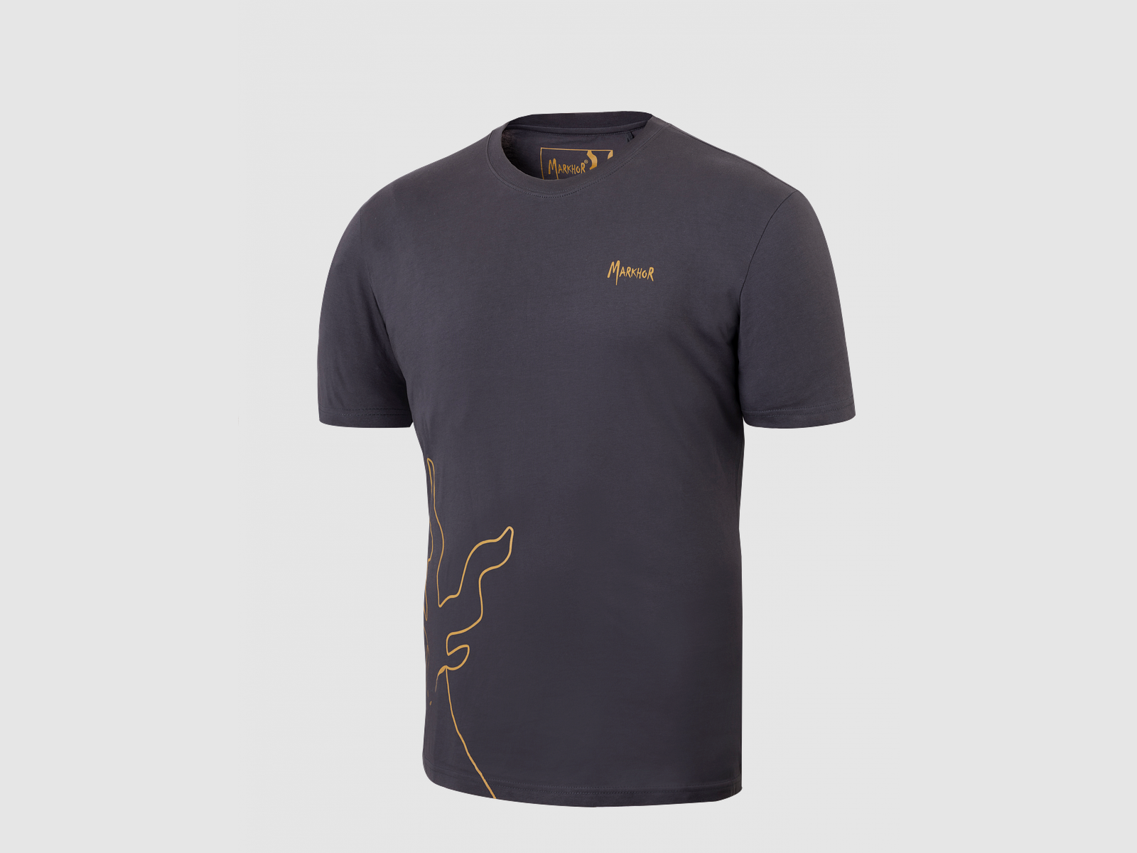 Anthraciet T-shirt Korte Mouwen Markhor – ICONIC TEE – Maat M, afbeelding 1 van 2
