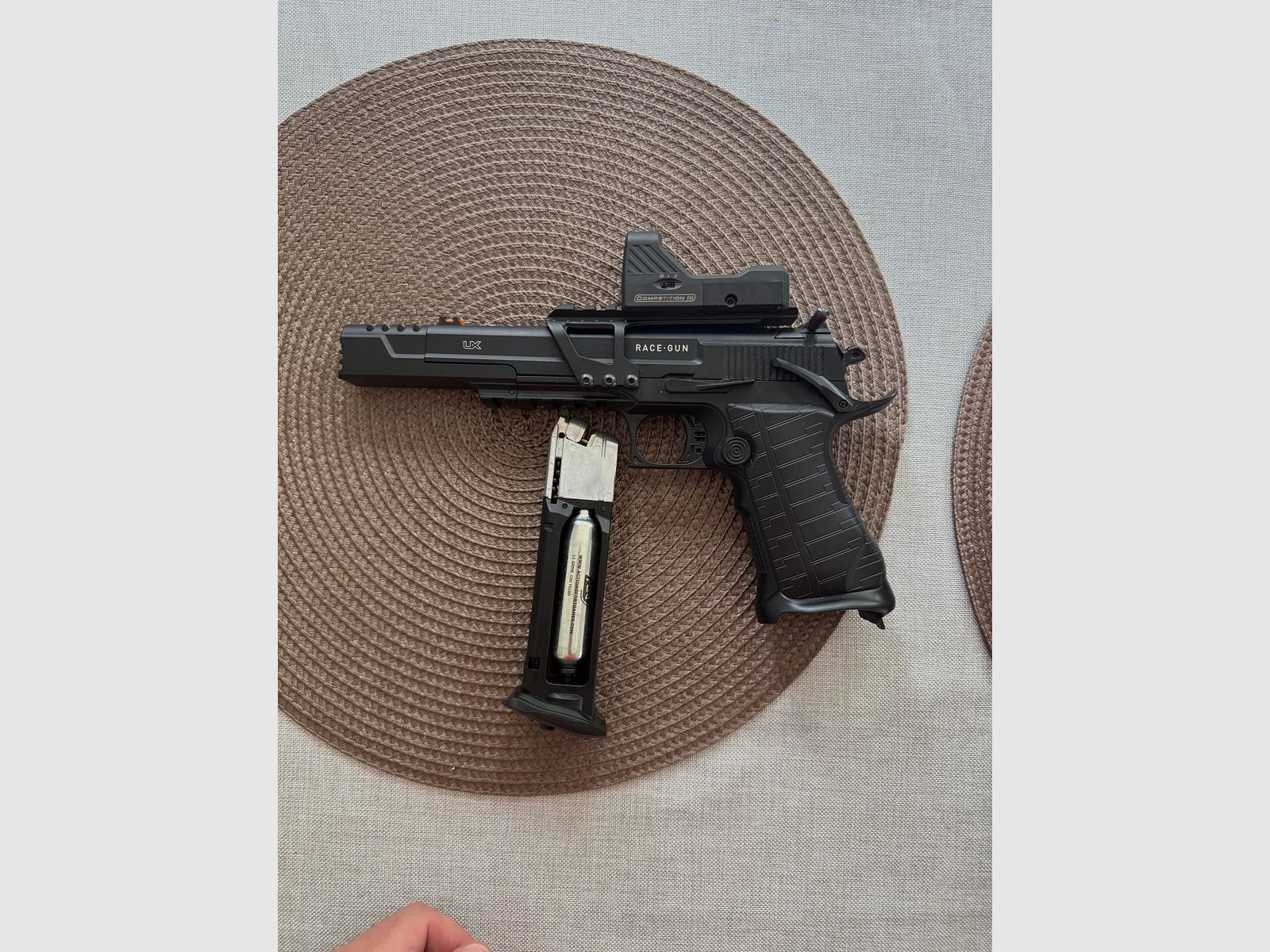 Umarex Racegun SET avec LPV 4,5 mm acier BB Blowback pistolet Co2 (P18)