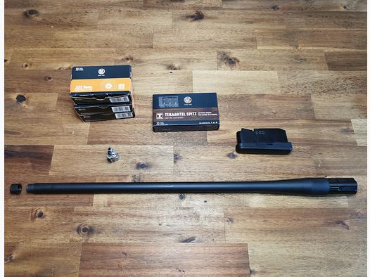 Merkel running/transition running RX Helix Standard 56cm + closure head mini + magazine 3 shots + .222 ammunition (88 pieces)