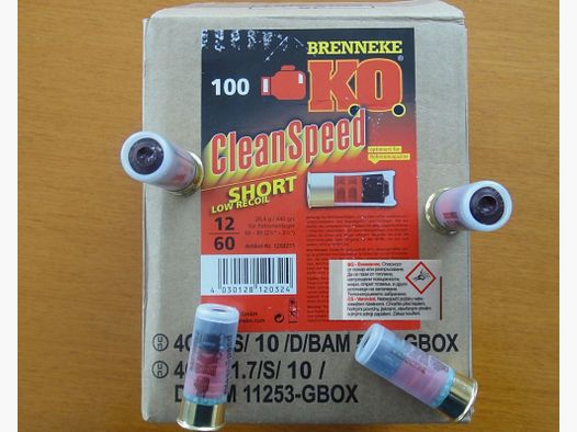 Brenneke 100 Stück,Brenneke CleanSpeed Short 12/60