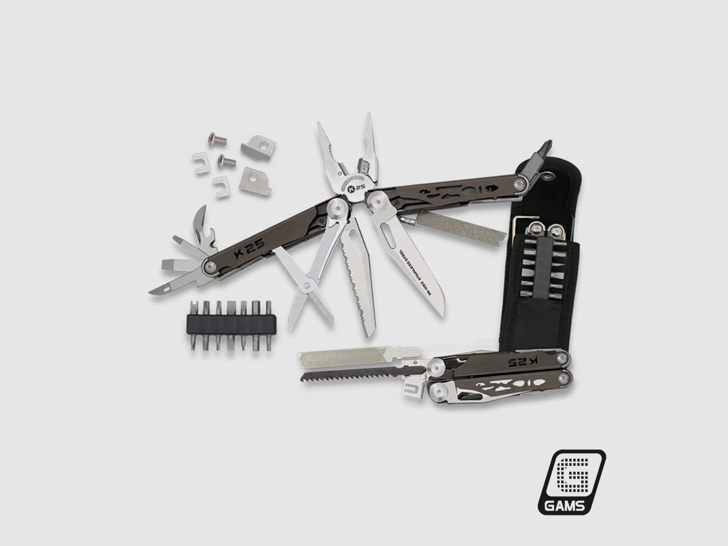 K25 multiutensile con impugnature in titanio