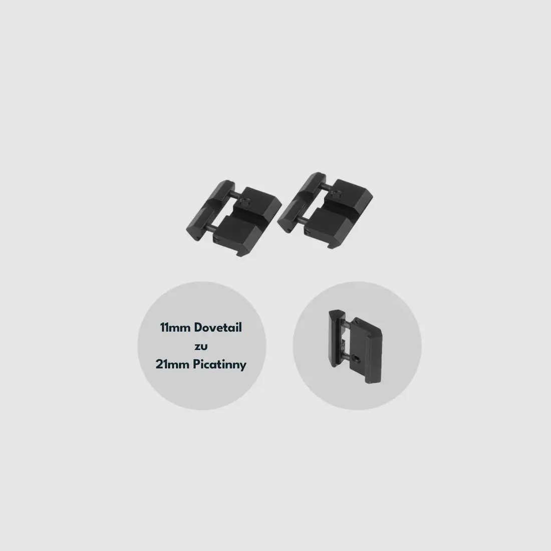 Vector Optics SCRA-06B Adapter z 11mm Dovetail na 21mm Weaver, l=38mm (2szt), zdjęcie 1 z 3