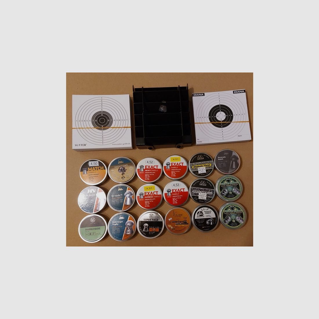 Diabolo mit Diana Universal Kugelfang- 10 X 10 CM & 14 X 14 CM Zielscheiben