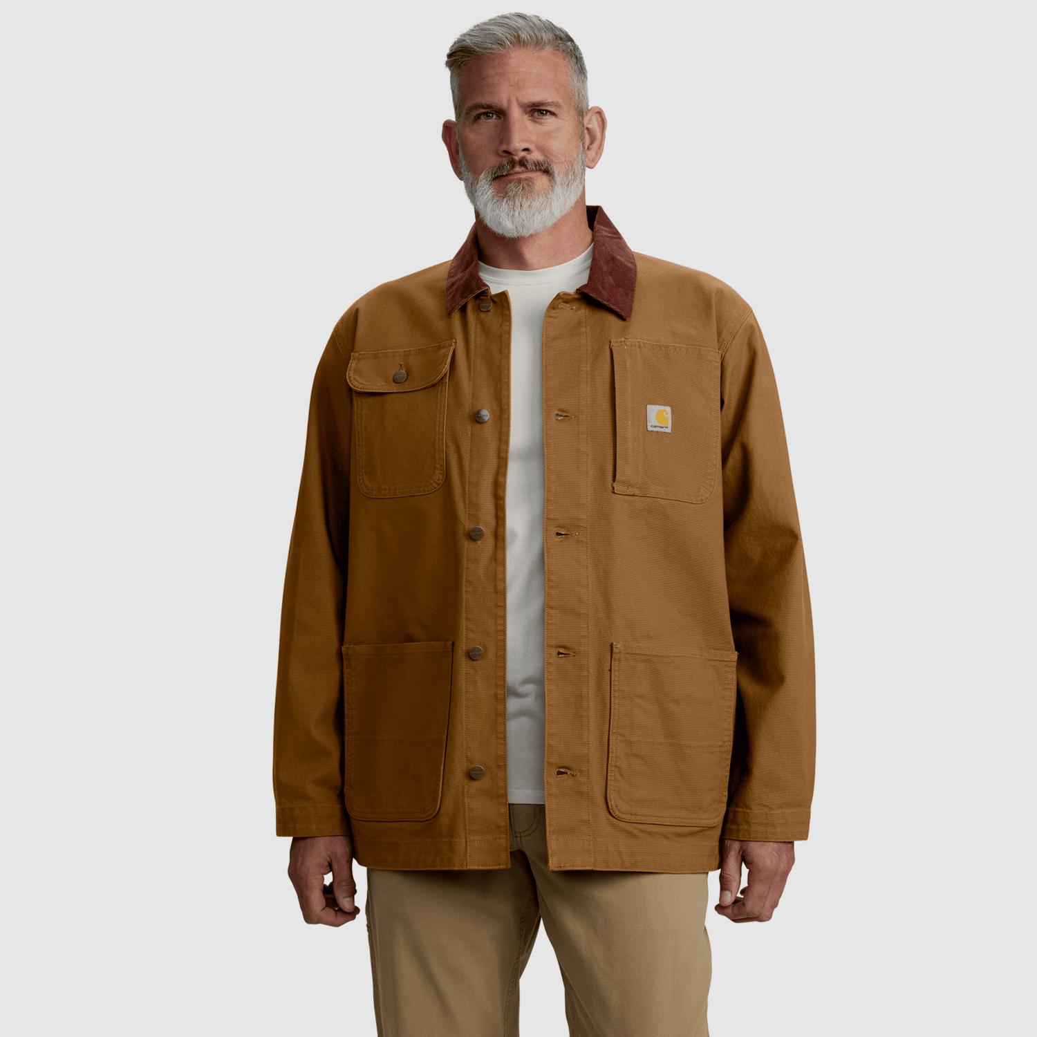 Carhartt Iconic C01 Rugged Flex™ Duck Chore Coat Uomini Carhartt Marrone L