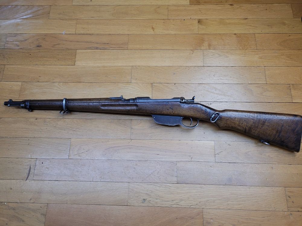 Eerbiedwaardige en ZELDZAAM Oostenrijkse cavalerie musketon M95 (niet 95/30 precies!) – Origineel kaliber uit 14-18 in 8×50 Mannlicher (en niet in 8x56R na 1930) – Mannlicher clip beschikbaar – Steyr arsenaal en 100% origineel – Categorie D – Zeer ongebruikelijk en in totaal uitstekende staat, afbeelding 23 van 31