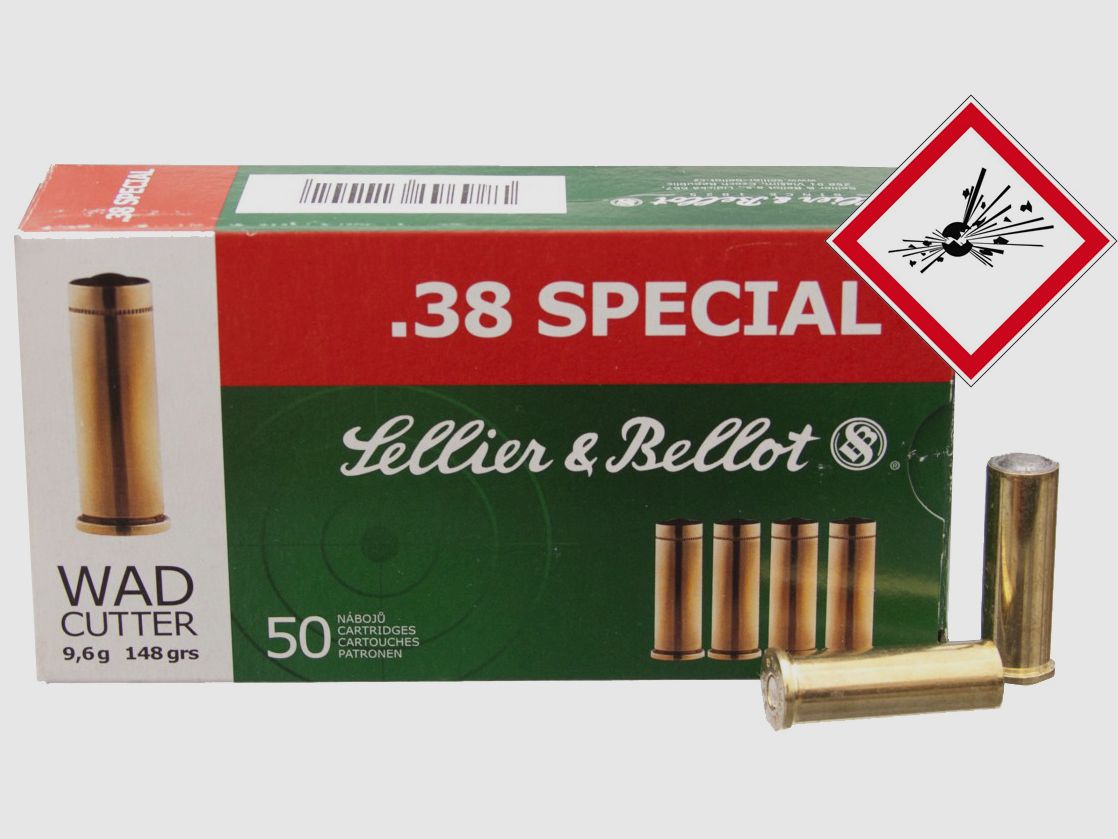 Sellier & Bellot cartucce per revolver .38 Spec. WC 148grs