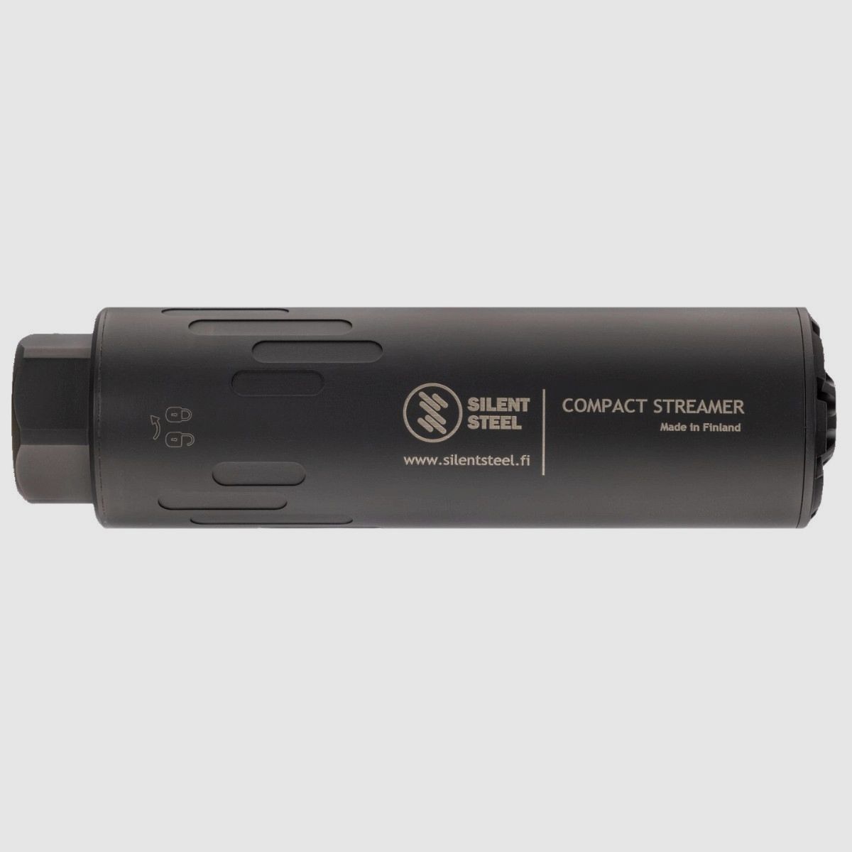 Silent Steel - Silenziatore Flow Compact Streamer Steel 7,62 M27x1,5 QD - Nero - CST762B-SS, immagine 1 di 4