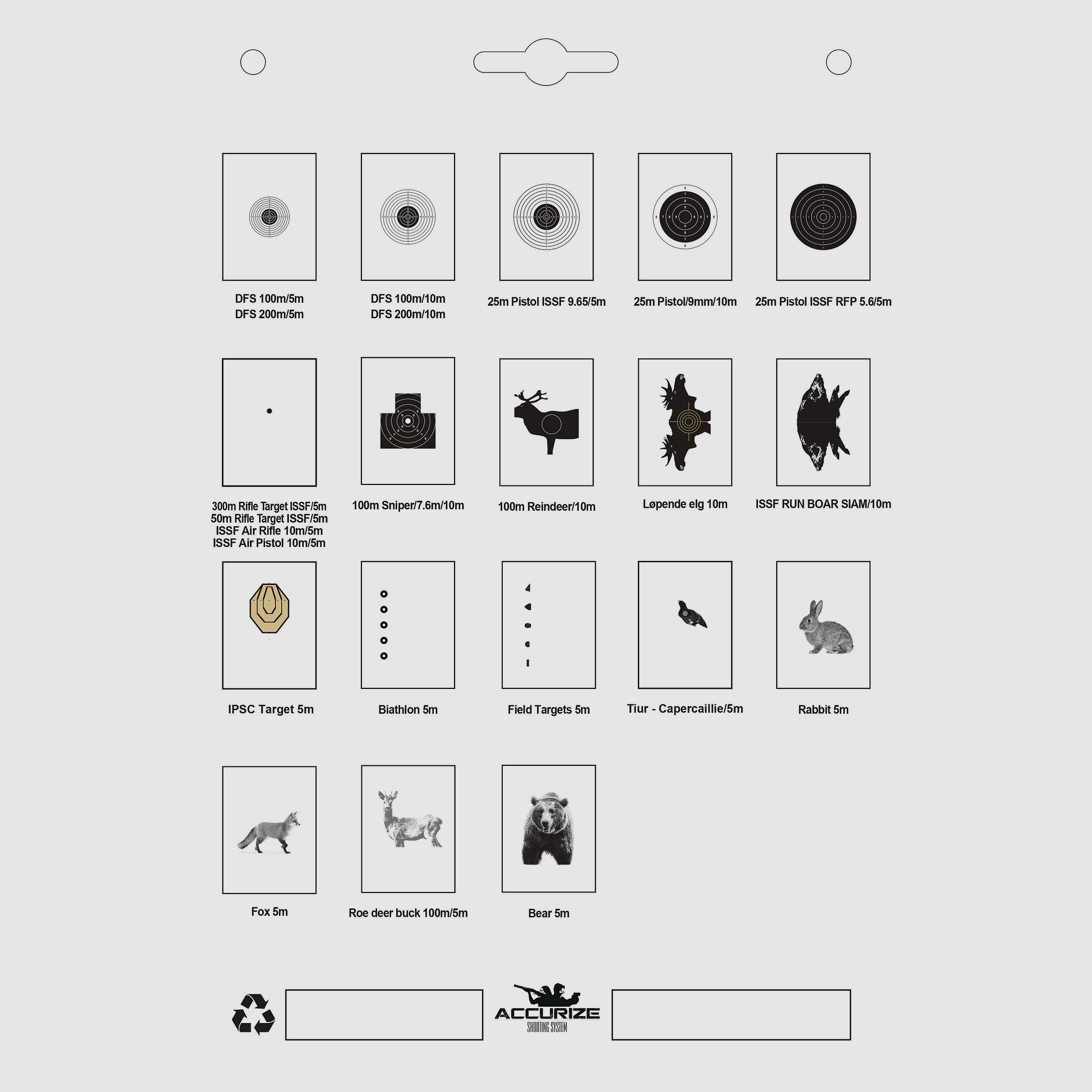 Bersaglio per il sistema di tiro Accurize