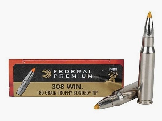 Federal Premium Trophy Bonded Tip .308 Win. 180GR 20 cartridges