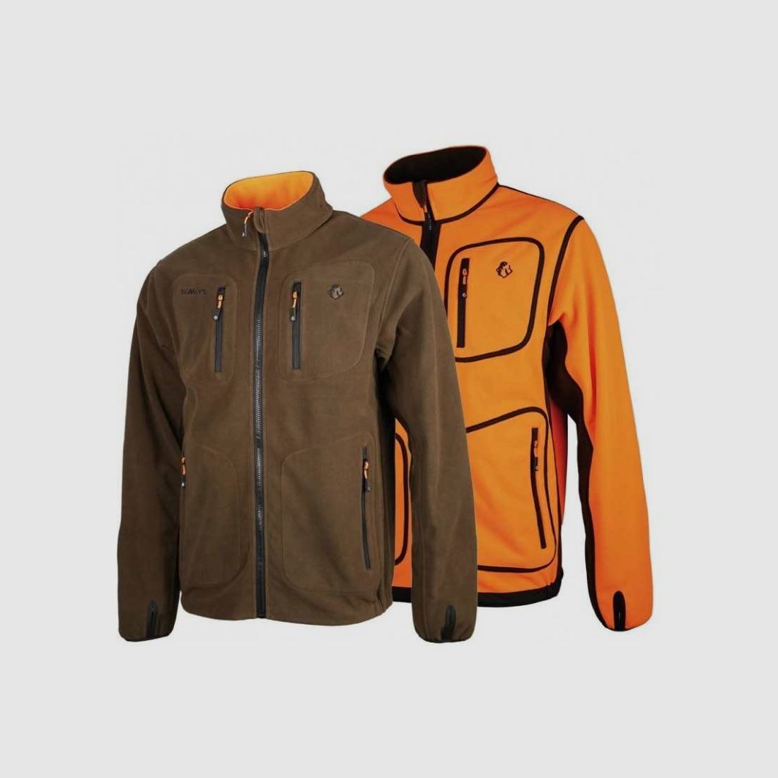 Wende-Fleecejacke Damen orange/braun Somlys, Bild 1 von 3