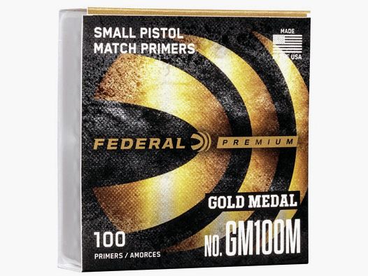 Federal GM100M Gold Medal Small Pistol Primer VE100