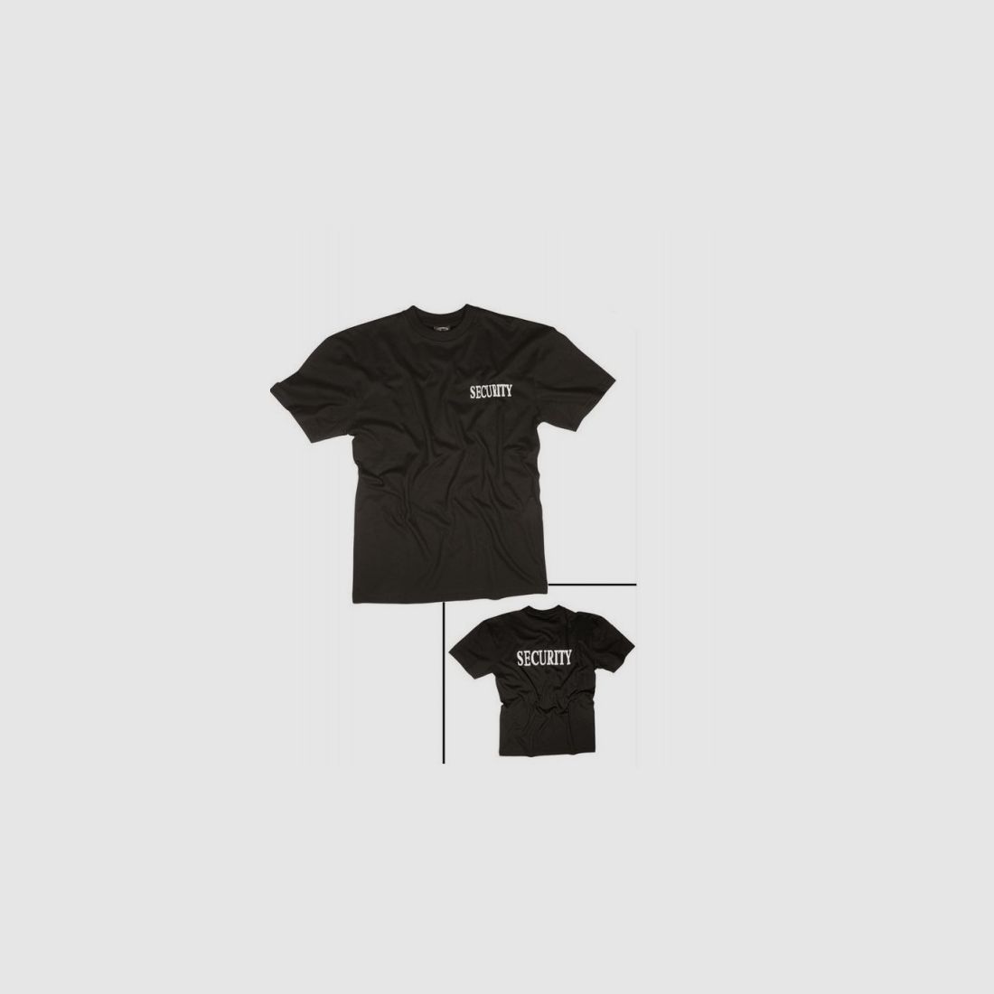 T-SHIRT NOIR AVEC IMPRIMÉ DOUBLE - SECURITY