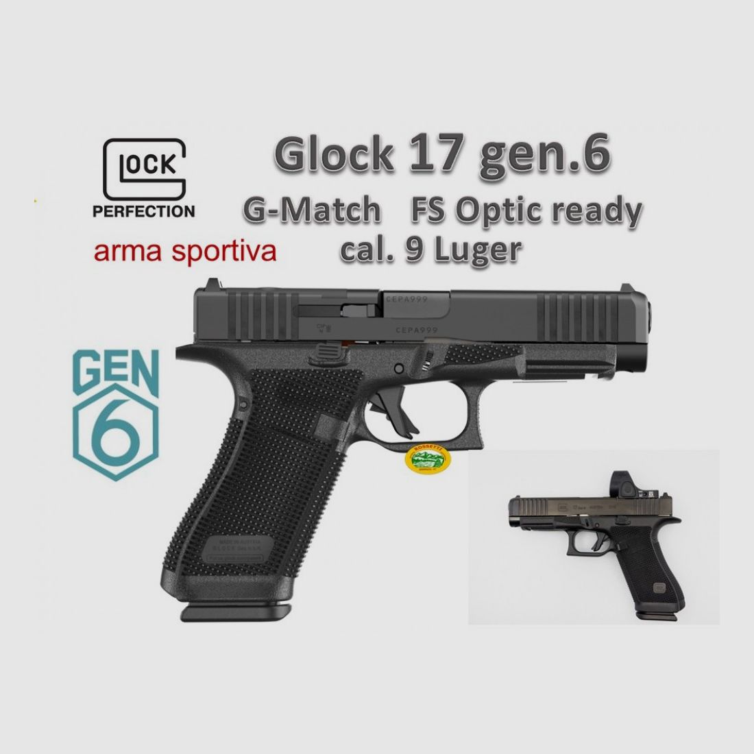 GLOCK 17 gen6 G.Match cal.9x19 FS OR, imagen 2 de 2