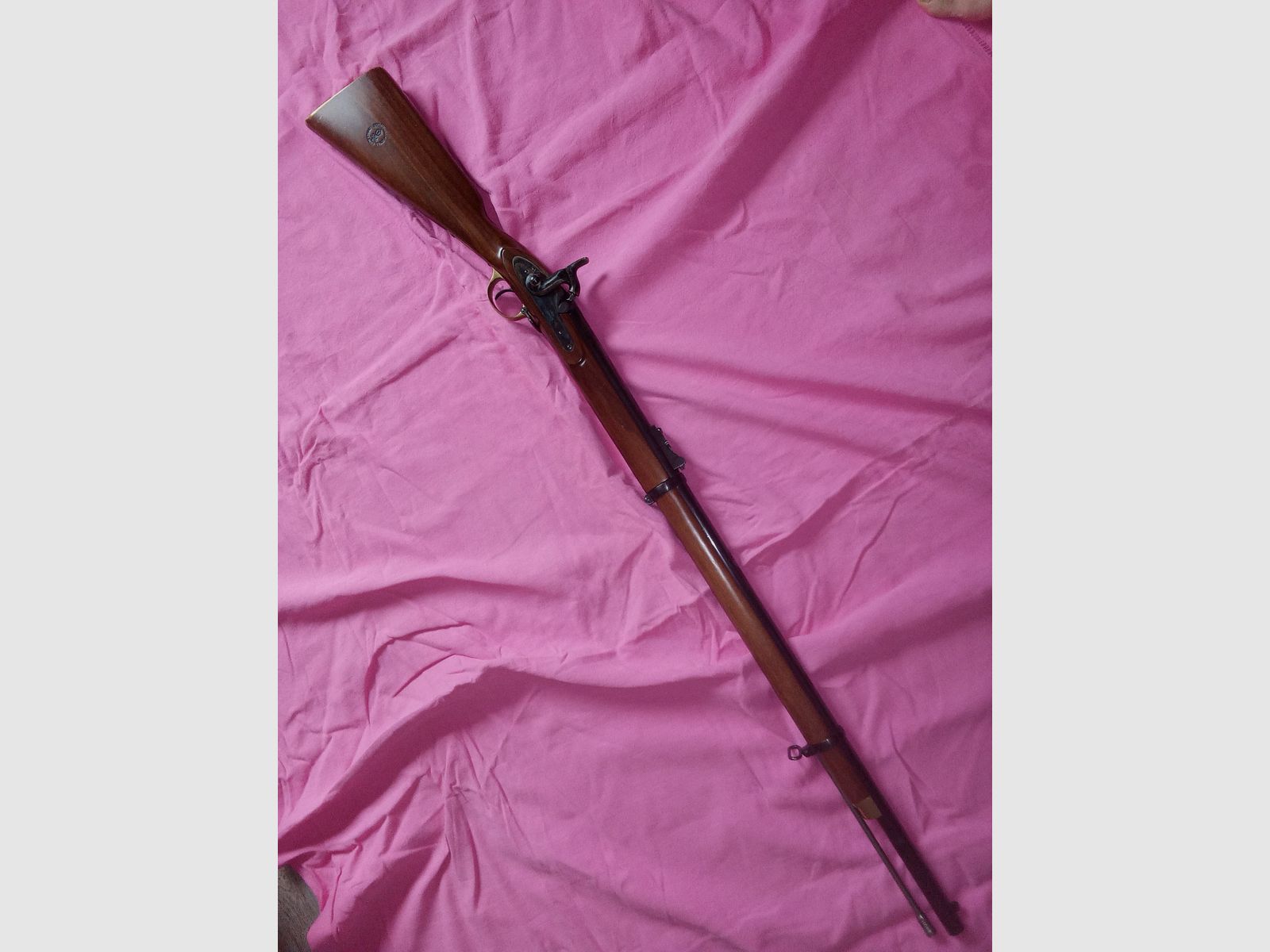 Gewehr PEDERSOLI Enfield 2 Bänder Pat 1858 mit Schlagbolzen Kal 577