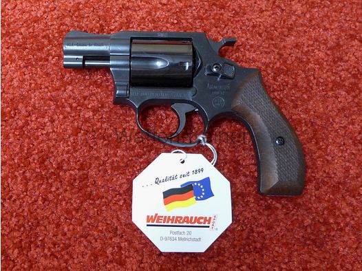Incense HW 37 blued with wooden grip panels
