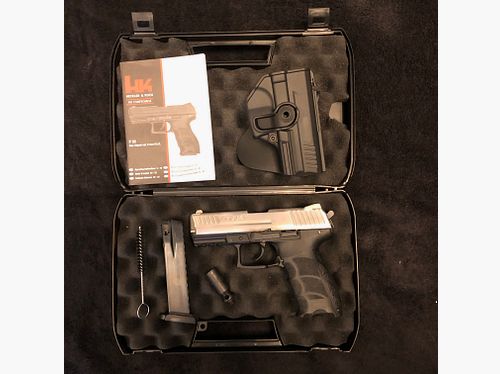 HK P30 Nickel + Holster Blank Firing