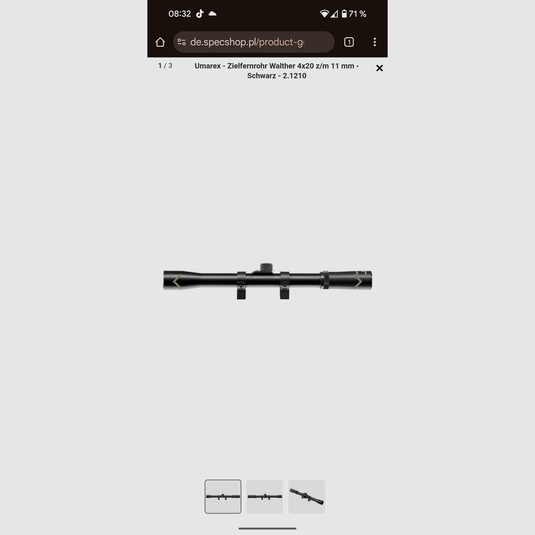 Visier von jäger 4x20
