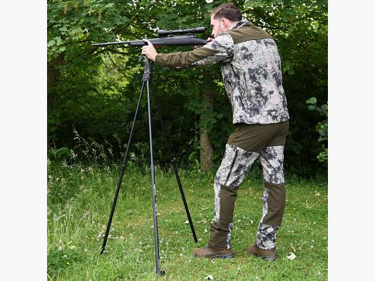Automatic tripod shooting stick in aluminum, 100 to 160 cm