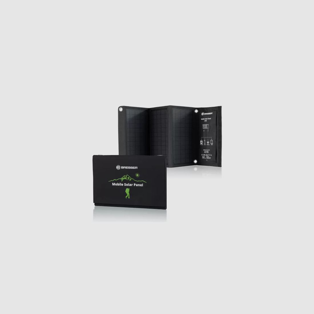 Chargeur solaire mobile BRESSER de 21 watts avec sortie USB et DC, image 7 sur 13