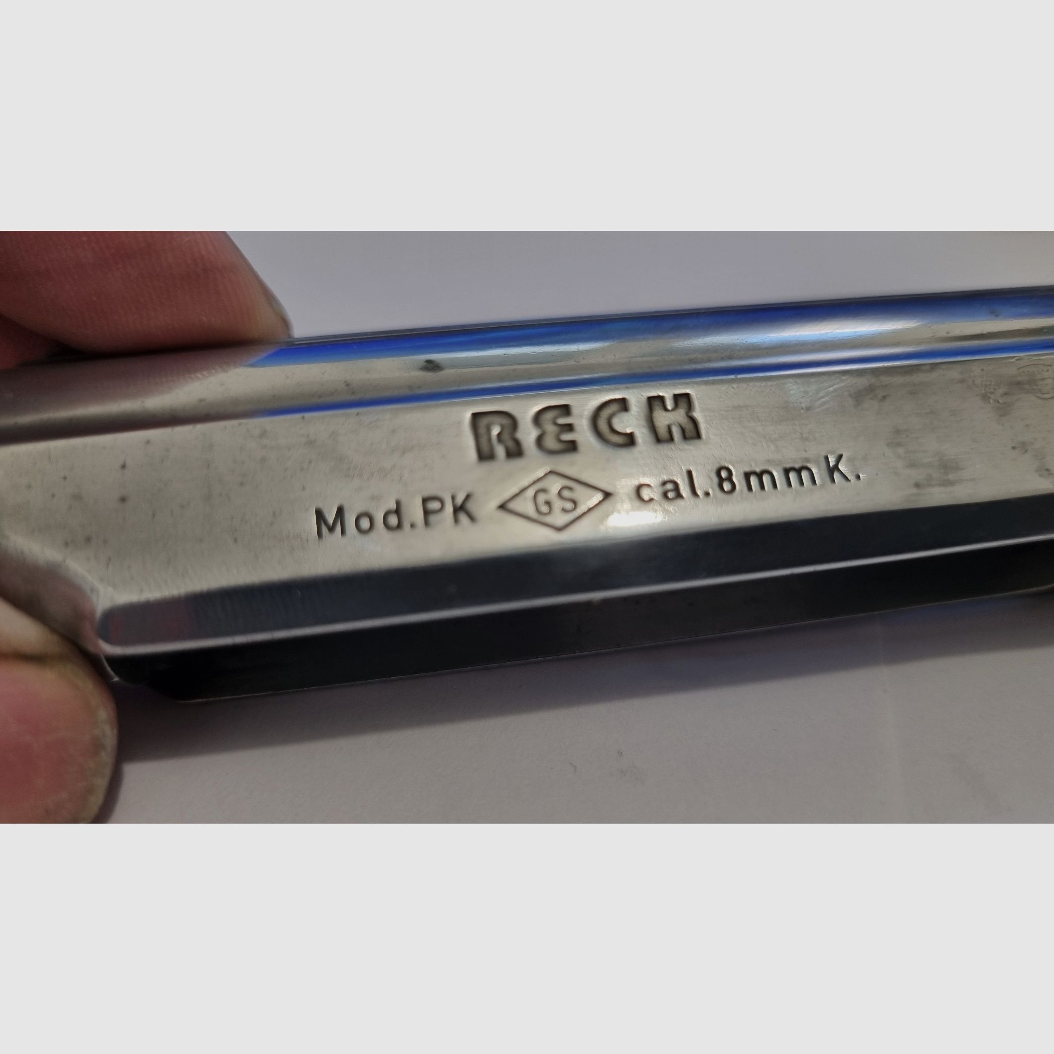 RECK Mod PK kal. 8mm K Siglé GS (schiet ook hagelmunitie) te renoveren en opnieuw te monteren ZONDER MAGAZIJN