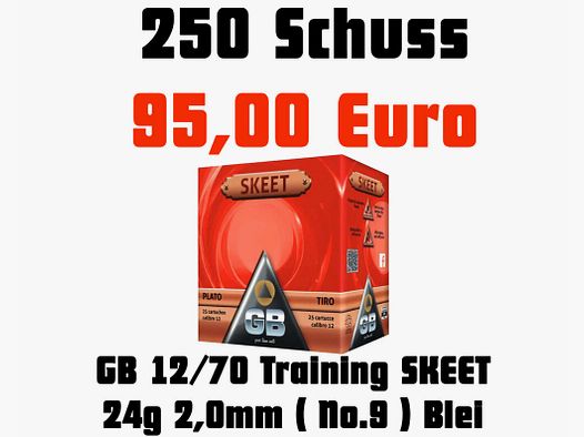 GB Training Skeet 2,0 mm 24g 250-Schuss Bleischrot