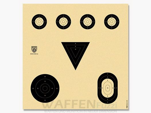 Cible symbolique BDS Z6 avec 7 images de cible 55 x 52 cm 50 pcs.