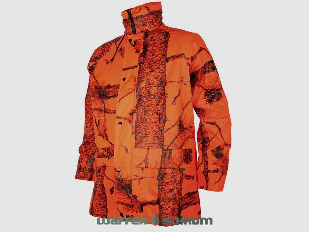 Treeland Rain Jacket Camo PU Orange Camouflage
