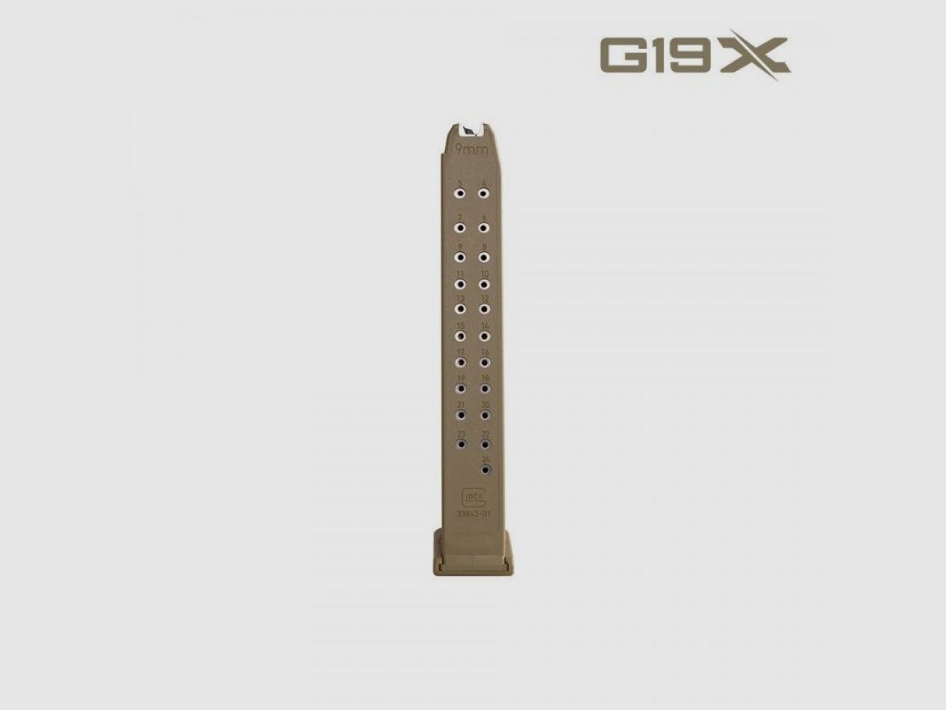 Magazine 24 schoten coyote 9mm