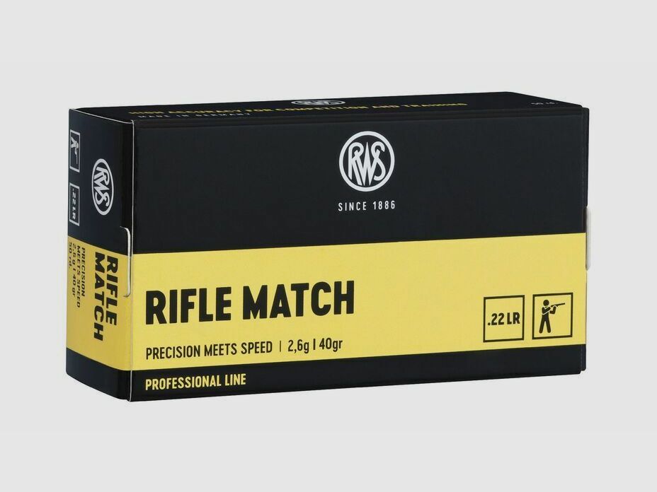 RWS Rifle Match 2,6g/40grs à 50 .22lr, image 1 sur 2