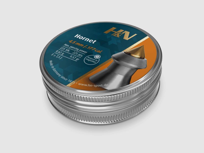 H&N HORNET -4,5MM - DIABOLO A TESTA CONICA - 225 PEZZI