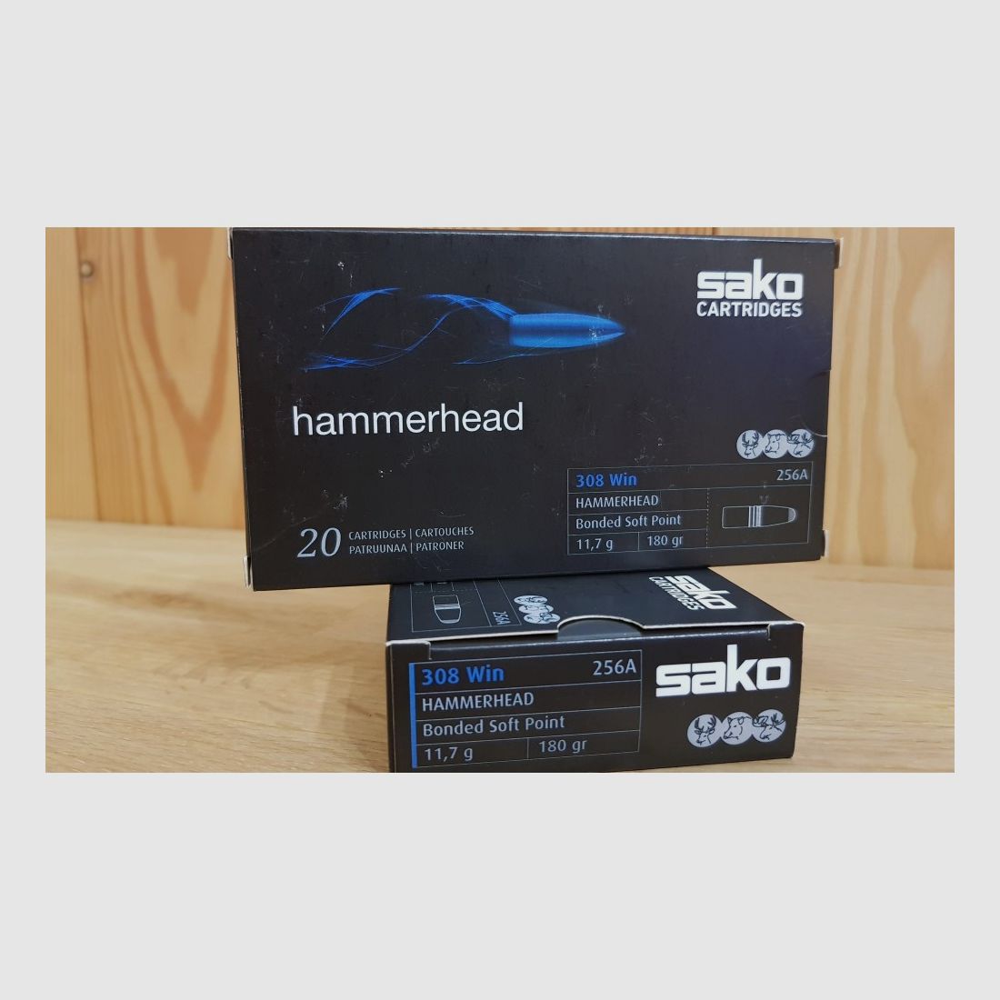 SAKO Munition Kal. 308 Win 180 gr. HAMMERHEAD SP 256A
